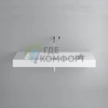 Подвесная раковина BETTEAqua 140×49,5×125 см без отверстия под смеситель, белая (A052-000) - фото 1