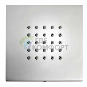 Настенная форсунка Bossini Cubic Flat 10x10 см (гайка/муфта, хром) (I00176.030) - фото 1