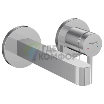 Смеситель для раковины HANSGROHE FINORIS настенный однорычажный, хром (76051000) - фото 1