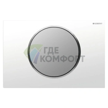 Кнопка смыва Geberit Sigma 10 115.758.KL.5: белая с матовым хромом - фото 1