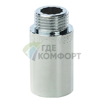 Удлинитель STOUT латунный 1/2 x 40 хромированный - фото 1