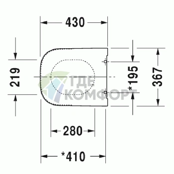 Сиденье для унитаза Duravit Happy D.2 без микролифта, антрацит матовый (64511300) - фото 2