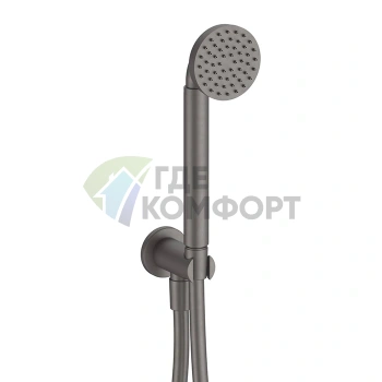 Душевой набор Fantini Icona Classic с ручной лейкой в цвете Matt Gun Metal PVD (53 P5 R043) - фото 1