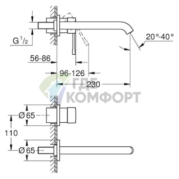Стильный смеситель Grohe Essence New 19967001 для умывальника - фото 4