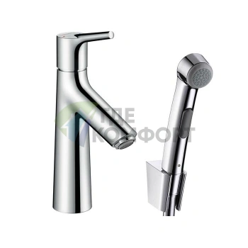 Смеситель для раковины Hansgrohe Talis S с душем-биде и донным клапаном PushOpen (хром) (72290000) - фото 1