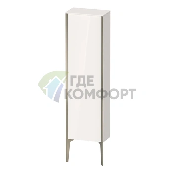 Подвесной шкаф Duravit XViu 1330 мм, белый глянцевый/champagne matt (петли слева) (XV1315LB122) - фото 1