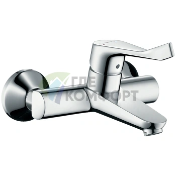 Настенный смеситель для раковины Hansgrohe Focus Care с длинной ручкой, хром (31913000) - фото 1