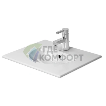 Раковина Duravit Darling New 530x430 мм с переливом для встраивания в мебель, белая (499530000) - фото 1
