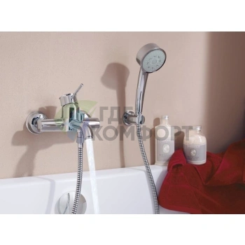 Смеситель Grohe BauClassic для ванны с душем: душем в комплекте - фото 3