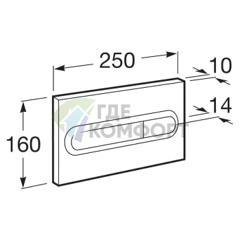 Кнопка смыва Roca PRO In-Wall PL1 белая - фото 2