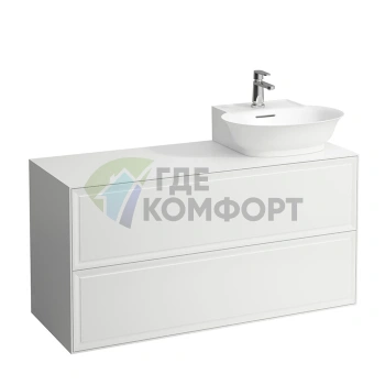 Подвесная тумба Laufen New Classic 118 см с 2 ящиками, белая глянцевая (4.0608.8.085.631.1) - фото 1