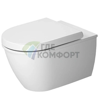 Унитаз подвесной Duravit Darling New с технологией Rimless и вертикальным смывом (2557090000) - фото 1
