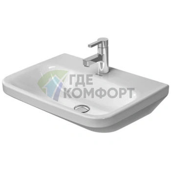 Медицинская раковина Duravit DuraStyle 600x440 мм без перелива, белая (2324600000) - фото 1
