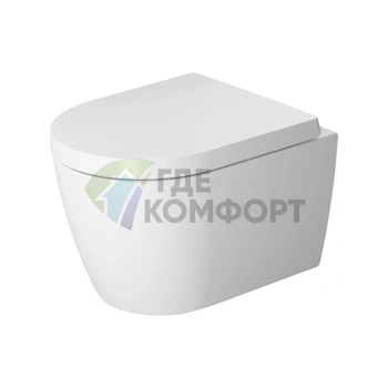 Унитаз подвесной Duravit ME BY STARCK с технологией Rimless, цвет белый матовый (2530092600) - фото 1