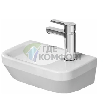 Умывальник Duravit DuraStyle 360x220 мм белый с креплением и отверстием для смесителя справа (713360000) - фото 3