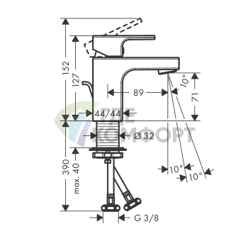Смеситель для раковины Hansgrohe Vernis Shape 70, хром (71560000) - фото 2