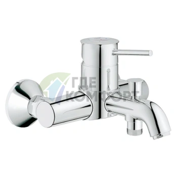 Смеситель Grohe BauClassic для ванны с душем: душем в комплекте - фото 1
