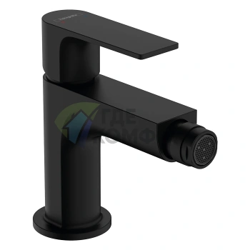 Смеситель для биде Hansgrohe Rebris E с душем, матовый черный (72211670) - фото 1