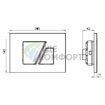 Кнопка смыва для бачка Sanit S707 16.707.01 белая - фото 3