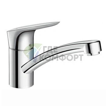Кухонный смеситель Hansgrohe Logis M31 хром: однорычажный с поворотным изливом (71830000) - фото 1