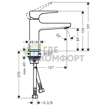 Смеситель для раковины Hansgrohe Metropol 100, шлифованная бронза (32500140) - фото 2
