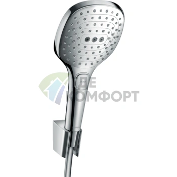 Душевая система Hansgrohe Raindance Select E 120: 3 режима, держатель, шланг 1.6 м, хром (26720000) - фото 1