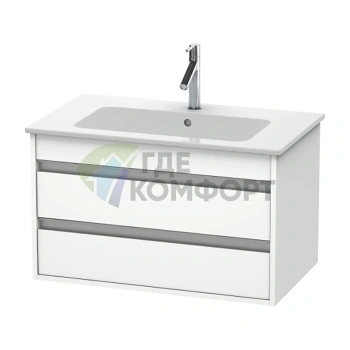 Тумба для раковины Duravit Ketho ME by Starck, 2 выдвижных ящика, 48x80x47.5 см, белый матовый (KT642901818) - фото 1