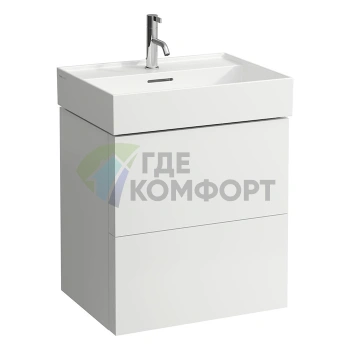 Тумба под умывальник Laufen Kartell с 2 ящиками и органайзером — белая матовая (4.0756.9.033.640.1) - фото 1