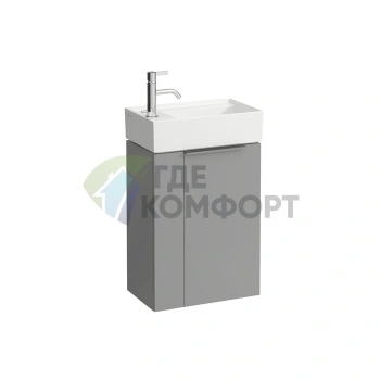 Тумба под раковину Laufen Kartell 815335 с сифоном, 445x275x615 мм, серая матовая (4.0751.1.033.634.1) - фото 1