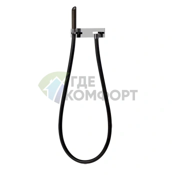 Душ GESSI Water Tube Kneipp с деревянной лейкой и дистанционным управлением, черный/хром (32961#031) - фото 1