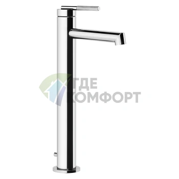 Смеситель для раковины Gessi Ingranaggio высокий с коротким изливом и донным клапаном, хром (63503#031) - фото 1