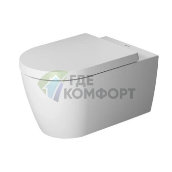 Унитаз подвесной Duravit ME by Starck с вертикальным смывом 4,5 л и покрытием HygieneGlaze, белый (2528092000) - фото 1
