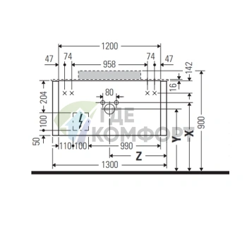 Подвесная тумба Duravit Happy D.2 Plus 408x1300x550 мм, 2 ящика, белый глянец (HP496202222) - фото 2