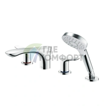 Смеситель для ванны TOTO NC с ручным душем Comfort Wave (TBG01202R) - фото 1