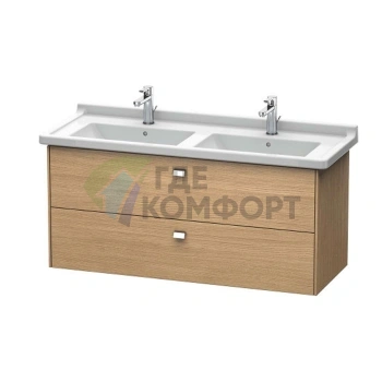 Тумба под раковину Duravit Brioso 1220 мм с двумя ящиками, цвет Дуб европейский 52 (BR414401052) - фото 1