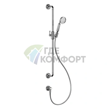 GESSI VENTI20 Душевая стойка 800 мм с ручным душем и подводом воды, хром (65142#031) - фото 1