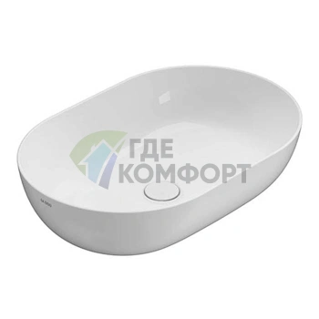 Белая матовая раковина-чаша GLOBO T-Edge 60x41 см без отверстия (B6O60.BO)