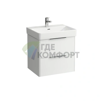 Подвесная тумба LAUFEN Base 570x440x530 мм с двумя ящиками, матовый белый (4.0223.2.110.260.1) - фото 1