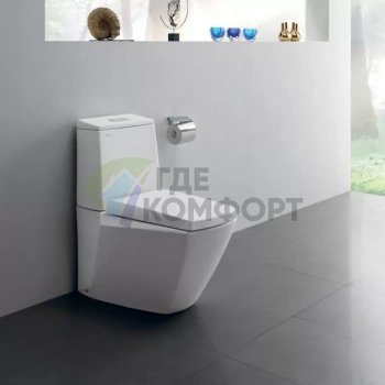 Унитаз-компакт TOTO Jewelhex CW680PB с бачком и сиденьем - фото 2