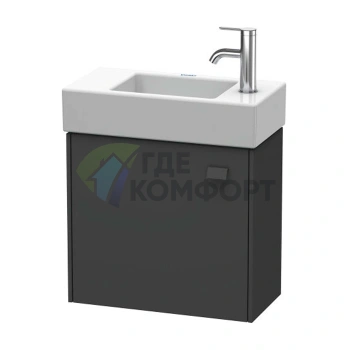 Подвесная тумба Duravit Brioso 484х239х442 мм, графит матовый, с дверцей (петли справа) (BR4051R4949) - фото 1