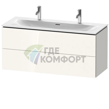 Тумба подвесная Duravit L-Cube White High Gloss 234412, 2 ящика, 550x1220x481 мм (LC630902222) - фото 1