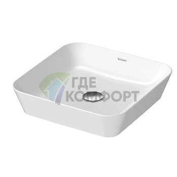 Накладная раковина Duravit Cape Cod квадратная 43 см без отверстия белая (2340430000) - фото 1