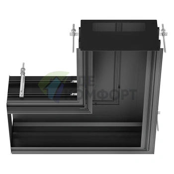GESSI BINARIO Угловой профиль 740х740 мм на 5 модулей с установкой Shift-Fix, цвет Black XL (61052#299) - фото 1