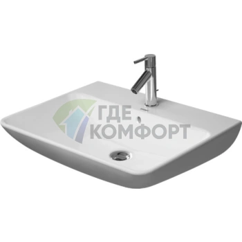 Раковина Duravit ME by Starck накладная 650x490 мм с 3 отверстиями (белый) (2335650030) - фото 1