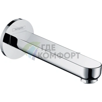 Излив настенный для ванной Hansgrohe Metris S, 161 мм, хром (14420000) - фото 1