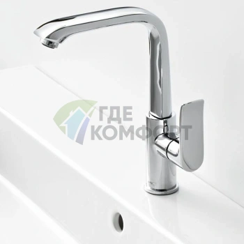 Смеситель для раковины Hansgrohe Metris с инновационным клапаном Push-Open (31187000) - фото 1