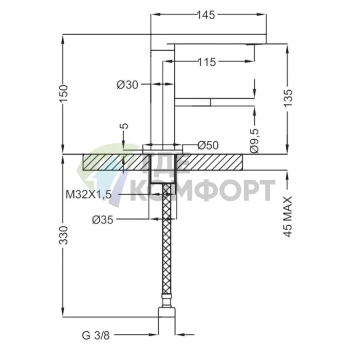 Смеситель для раковины Cezares Eco LSM1 01 W0 - фото 3