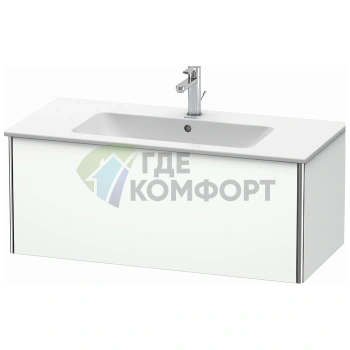 База под раковину Duravit XSquare 1010×478×400 мм с выдвижным ящиком, белая матовая (XS407301818) - фото 1