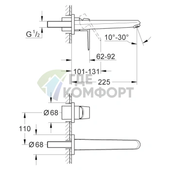 Смеситель Grohe Eurodisc Cosmopolitan 19974002 для умывальника: стиль и надежность от немецкого бренда - фото 2