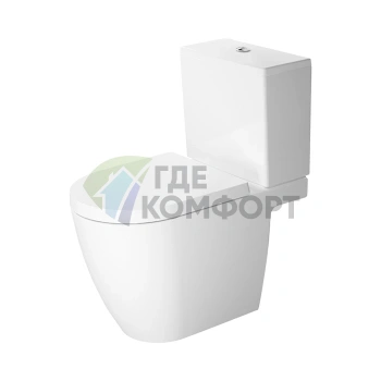 Унитаз подвесной Duravit Me by Starck с антибактериальным покрытием HygieneGlaze, универсальным сливом, белый (2172092000) - фото 1